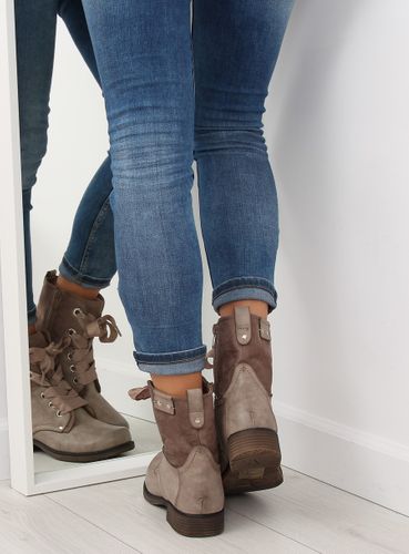 Botki workery beżowe 17103-13 KHAKI - 41 na Arena.pl