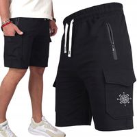 KRÓTKIE SPODENKI męskie DRESOWE bojówki z KIESZENIAMI dresy szorty - r. M