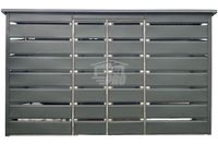Wiata śmietnikowa dach prosty 4x0,6m 2x furtka -  Antracyt GP557