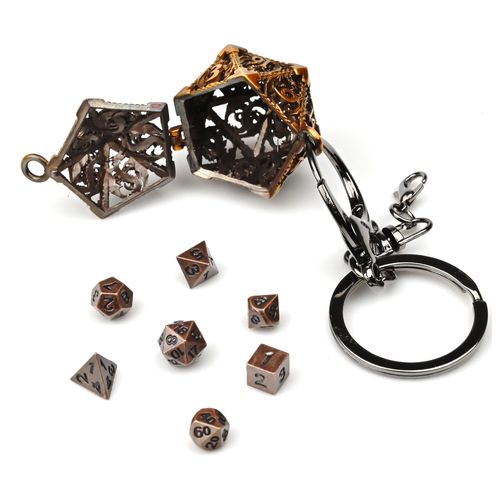 Pojemnik na Kości | 4 cm | Metal | Brelok Kości | Dungeons and Dragons na Arena.pl