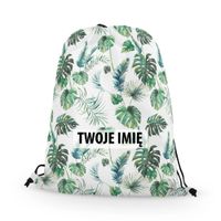 WORKO-PLECAK z Twoim imieniem Liście tropikalne 063