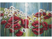 120CM 80 OBRAZ 4 ELEM MAKI ŚWIETLE KSIĘŻYCA ŚCIENNY