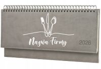 Terminarz firmowy restauracja 2026 tygodniowy kalendarz leżący biurkowy