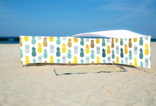 PARAWAN PLAŻOWY Kolorowe ananasy z indywidualnym napisem 8 PANELI 33.8 na Arena.pl