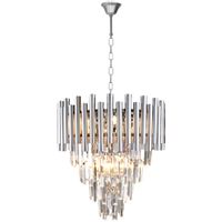 Wisząca LAMPA glamour MADISON ML5991 Milagro metalowa OPRAWA okrągły ZWIS na łańcuchu chrom