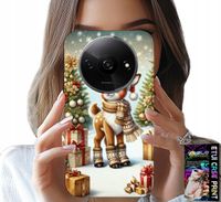 ETUI DO XIAOMI REDMI A3 - RENIFER, WZORY BOŻONARODZENIOWE + SZKŁO