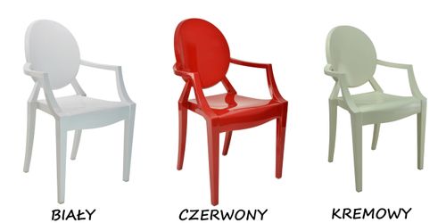 Krzesło Dankor Design Louis Ghost czarny na Arena.pl