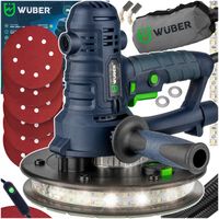 SZLIFIERKA DO GIPSU GŁADZI 180MM SIECIOWA Z TAŚMĄ LED + 6 PAPIERÓW