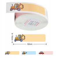 NIIMBOT Etykiety Naklejki 14*52mm 125szt POJAZDY