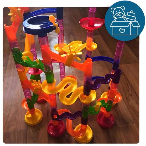 TOR KULKOWY KULODROM KLOCKI KONSTRUKCYJNE ZESTAW 105 EL KULKI 30 KULEK na Arena.pl