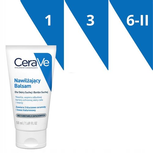 CeraVe Nawilżający balsam do ciała i twarzy, skóra sucha 50ml TRAVEL SIZE na Arena.pl