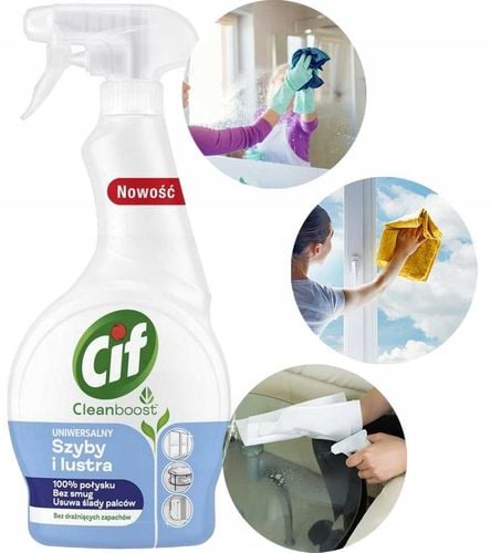 cif cleanboost uniwersalny płyn do szyb i luster 500ml na Arena.pl