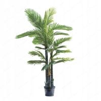 SZTUCZNA Roślina PALMA EGZOTYCZNA POTRÓJNA W DONICZCE REALISTYCZNA 200cm