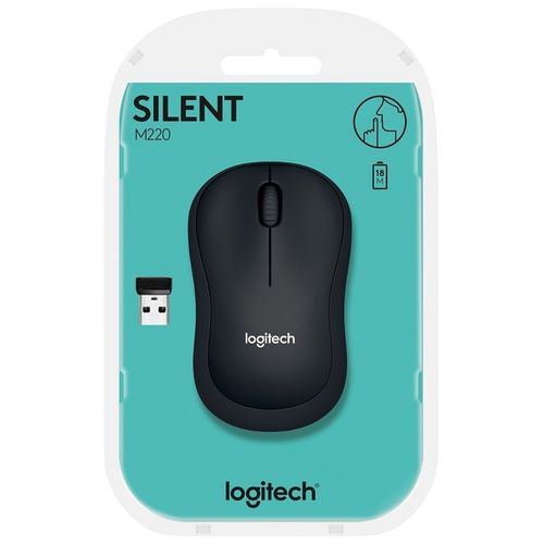 Myszka Logitech M220 Silent Black USB 2.4GHz Optyczna 1000dpi BEZPRZEWODOWA na Arena.pl
