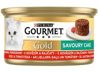 Karma dla kotów z wołowiną, pomidorami i dodatkiem witamin Gourmet Gold 85g
