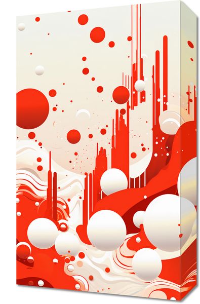 Obraz 30x50cm Krwiście Czerwone Wibracje zdjęcie 1