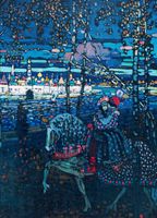 Plakat 13x18cm Riding Couple, Wassily Kandinsky Vintage do Salonu