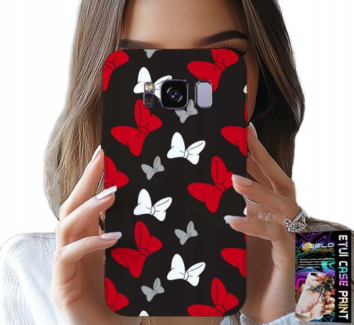 ETUI DO SAMSUNG GALAXY S8 - KOKARDKI CZERWONO BIAŁE MYSZKA, WZORY na Arena.pl