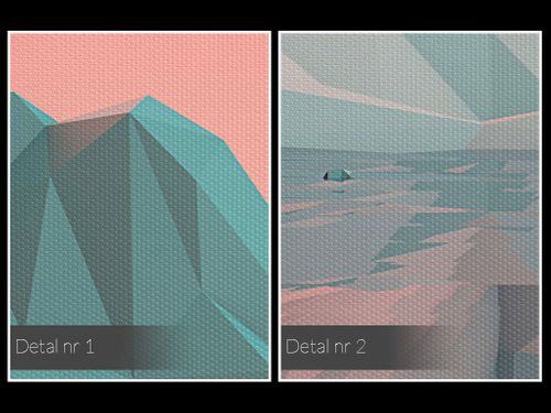 54901 Obraz na płótnie GÓRY 3D GEOMETRYCZNY na Arena.pl