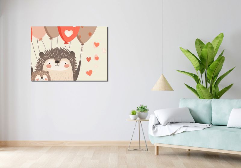 Obraz 100x70cm Uśmiech Jeżykowej Rodziny zdjęcie 2