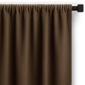 Zasłona 140x250 brązowa CARLI taśma wave oxford RESTILO do salonu