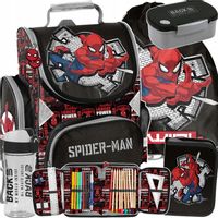 TORNISTER SPIDERMAN SZKOLNY MARVEL DO KLAS 1-4 ZESTAW 5w1 DLA CHŁOPAKA