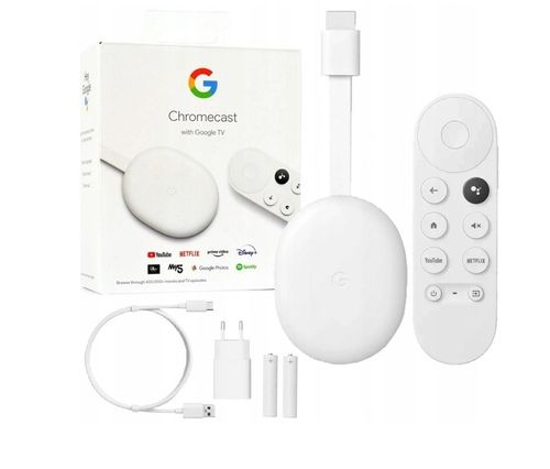 Odtwarzacz multimedialny SMART TV stick GOOGLE Chromecast 4K ANDROID na Arena.pl