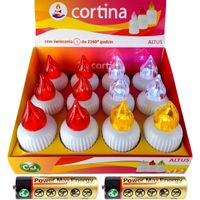 12 WKŁADÓW WKŁAD LED ALTUS 3 KOLORY NA BATERIE R6 AA DO ZNICZY