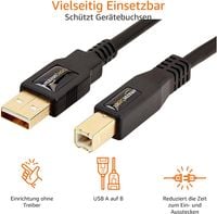 AmazonBasics USB 2.0/ USB Type B, 3m kabel USB USB A Mini-USB B Czarny