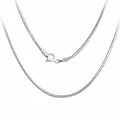 GRUBY łańcuszek ŻMIJKA linka snake SREBRNY 70 cm