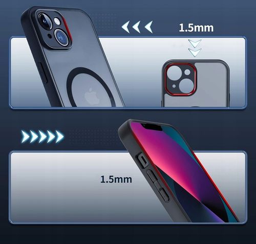 Etui do iPhone 13 iPhone 14 do MagSafe 360° MATT CASE OCHRONA APARATU Szkło na Arena.pl