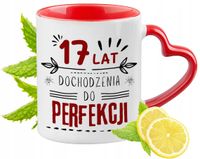 17 Urodziny Czerwony Z Uszkiem W Kształcie Serca Na Prezent