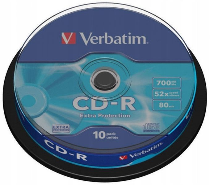 Płyta CD-R 700MB prędkość 52x cake 10szt zdjęcie 1