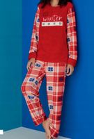 Ciepła gruba piżama damska polarowa homewear L