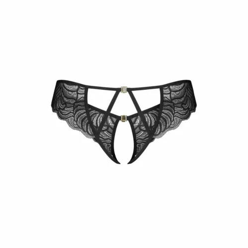 obsessive divienne string open back czarny koronkowy luksusowy s/m na Arena.pl