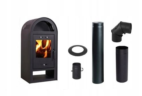 PIEC KOZA KOMINEK WOLNOSTOJĄCY STALOWY HESTIA + AKCESORIA KOMINKOWE na Arena.pl