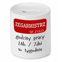 Skarbonka Dla Zegarmistrza Godziny Pracy Prezent Z Nadrukiem Ze Zdjęciem