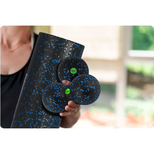 Piłka do masażu i fitness NS-965 czarno-niebieska na Arena.pl