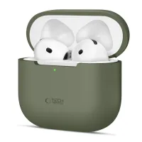 Etui Tech-Protect Silicone na Apple AirPods 4 - oliwkowe