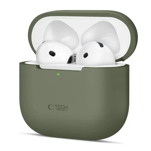 Etui Tech-Protect Silicone na Apple AirPods 4 - oliwkowe na Arena.pl