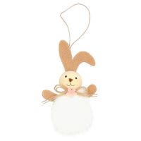 KRÓLICZEK WIELKANOCNY BIAŁY Z FUTERKIEM ZAWIESZKA DEKORACYJNA