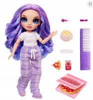 RAINBOW HIGH JUNIOR PJ PIŻAMA PARTY FASHION LALKA VIOLET WILLOW ZESTAW