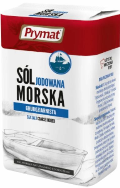 PRYMAT  Sól Morska Jodowana Grube Ziarno 900g zdjęcie 1