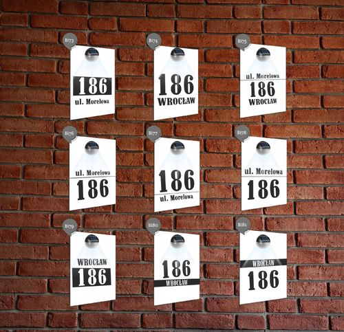 biała TABLICZKA ADRESOWA lampka led pionowa dibond numer domu 40x30 na Arena.pl