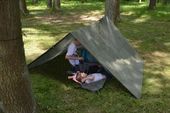 Tarp podłoga odporna mocna płachta namiot 3 x 3 wzmocnione rogi 90 g .4