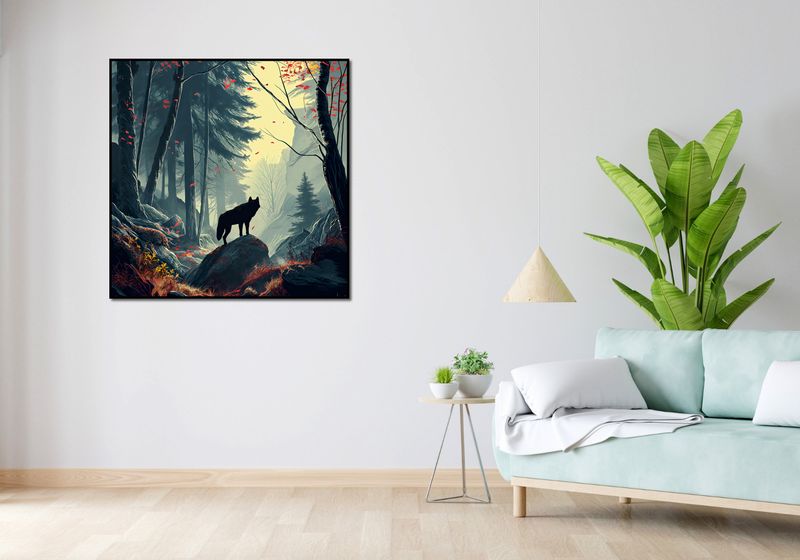 Plakat 100x100cm Leśne Echa zdjęcie 4