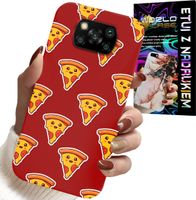 ETUI DO XIAOMI POCO X3 - WZÓR Z WESOŁĄ PIZZĄ NA CZERWONYM TLE