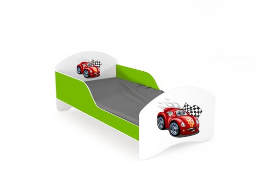 Łóżko dziecięce LEO2 160x80 biało-limonkowe na Arena.pl