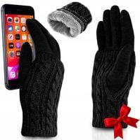 DOTYKOWE WEŁNIANE RĘKAWICZKI DAMSKIE DO TELEFONU