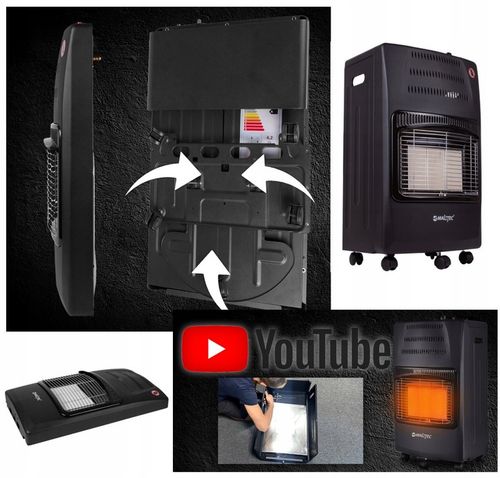 Piec Gazowy na butle 13KG OGRZEWACZ GAZOWY GRZEJNIK MOC 4200W 65m2 REDUKTOR na Arena.pl